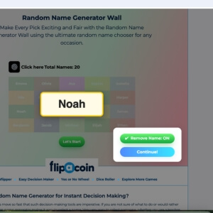 name selector